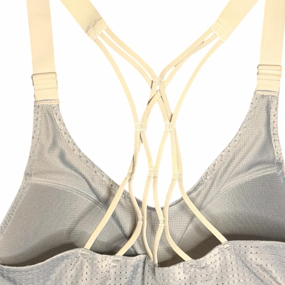 Lightweight by Victoria Sport Mesh Bra - Light Gray/White Size Small - Picture 4 of 8